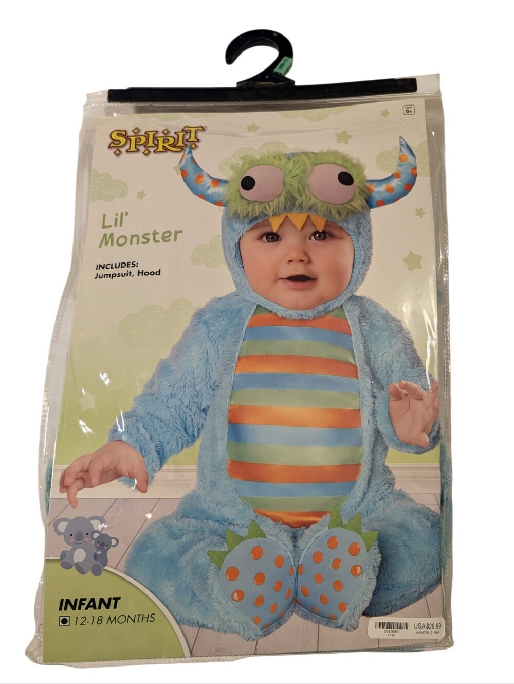 Spirit Lil Monster Infant Halloween Costume Size 12-18 Months